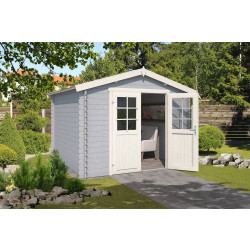 Outdoor Life Products | Tuinhuis Norah 275 x 230 | Gecoat | Platinum Grey-Wit